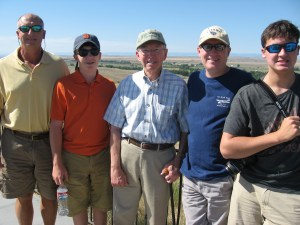 My dad with his sons and grandsons at the Little Big Horn Battlefield
